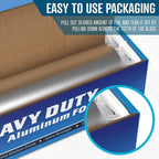 12 Inch Heavy Duty Aluminum Foil Roll – 350 Sq Ft Bulk Thick Kitchen Foil for BBQ, Baking, Roasting & Food Storage – Commercial Strength – Rhino Aluminum