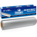 12 Inch Heavy Duty Aluminum Foil Roll – 350 Sq Ft Bulk Thick Kitchen Foil for BBQ, Baking, Roasting & Food Storage – Commercial Strength – Rhino Aluminum