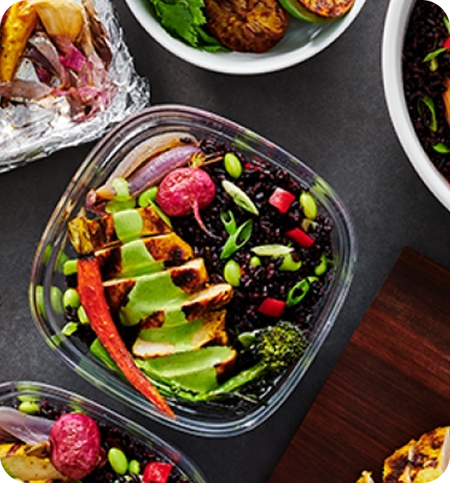 Turmeric Chicken and Black Rice Grain Bowl