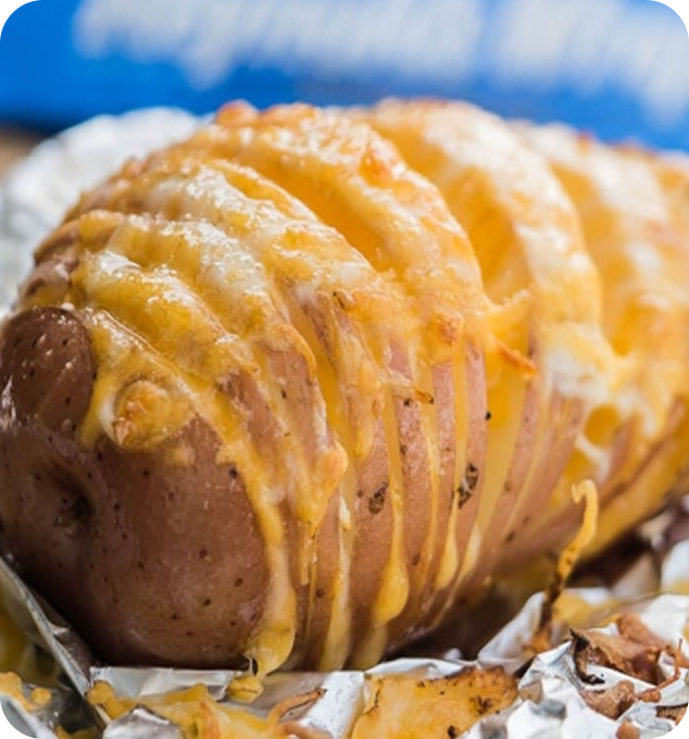 Reduced Calorie Hasselback Potatoes