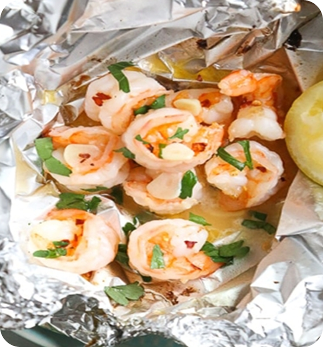 Shrimp Scampi Foil Packets