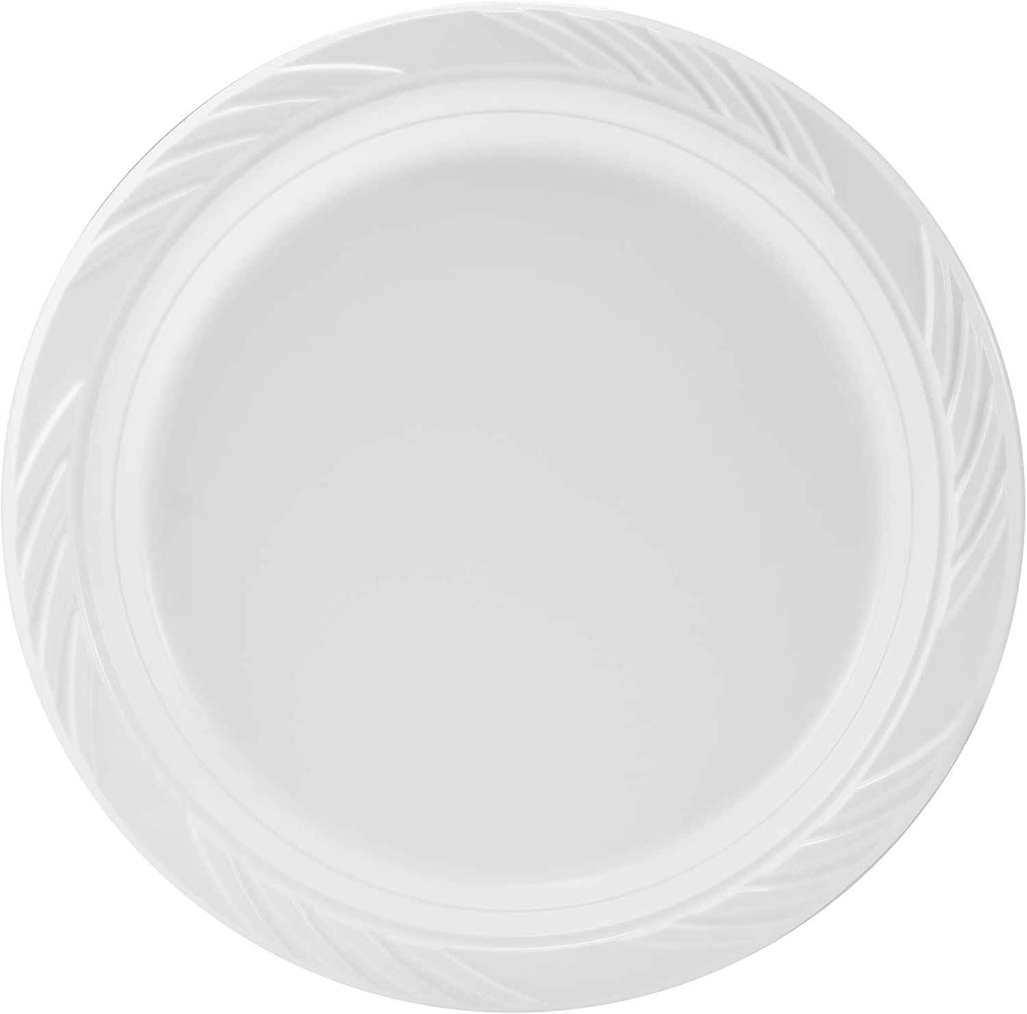 9 Inch Plastic Plates – 400 Count Bulk Disposable Dinner Plates for Parties, BBQs & Catering – Heavy Duty White Plates – Rhino Aluminum