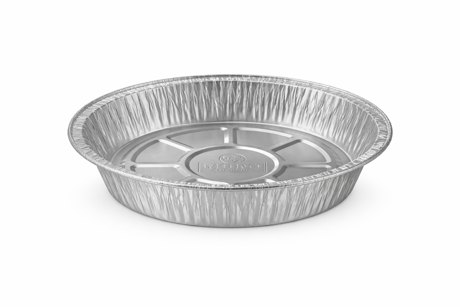 8 Inch Round Aluminum Foil Pans – 100 Count Bulk Disposable Baking & Catering Trays for Cakes, Pies & Meal Prep – Rhino Aluminum
