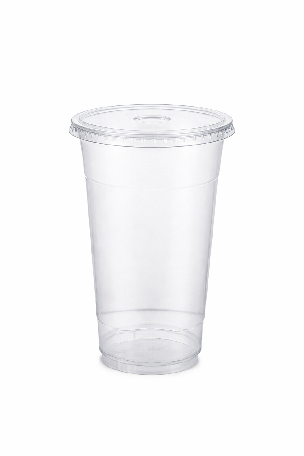 24 oz Clear Plastic Cups with Lids – 300 Count Combo Bulk Disposable Drink Cups for Iced Coffee, Smoothies & Cold Beverages – Secure Fit Lids – Rhino Aluminum