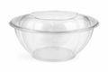 32 oz Salad Bowls To Go with Lids, 150 Pack – Clear Plastic Disposable Bowls for Salads, Meal Prep, Takeout – Commercial Bulk