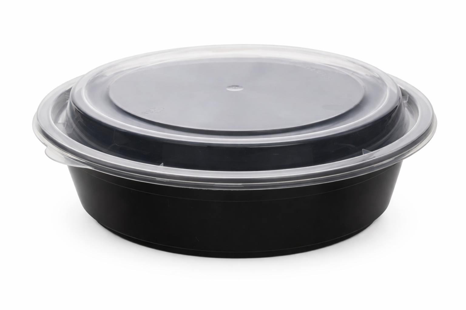 24 oz Black Round Microwave Containers with Lids – 150 Set Bulk Meal Prep & Takeout Food Storage Containers – Stackable, Leak-Resistant & Reheatable – Rhino Aluminum