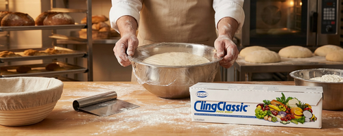 18 Inch Premium Plastic Food Wrap Roll – 2000 Ft Bulk High-Cling Stretch Film for Food Storage, Meal Prep & Professional Kitchens – Heavy Duty Clear Wrap