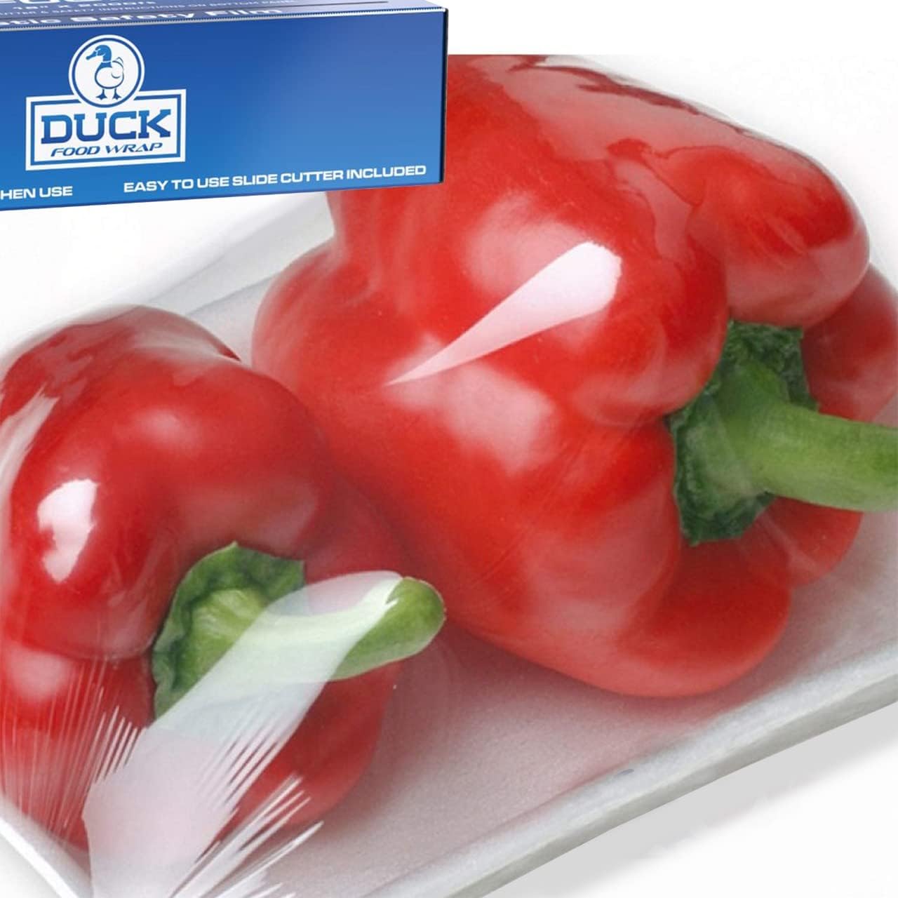 18 Inch Commercial Plastic Food Wrap Roll – 2000 Ft Bulk Heavy Duty Cling Film for Restaurants, Catering, Meal Prep & Food Storage – Clear Stretch Wrap- Duck Plastic Wrap