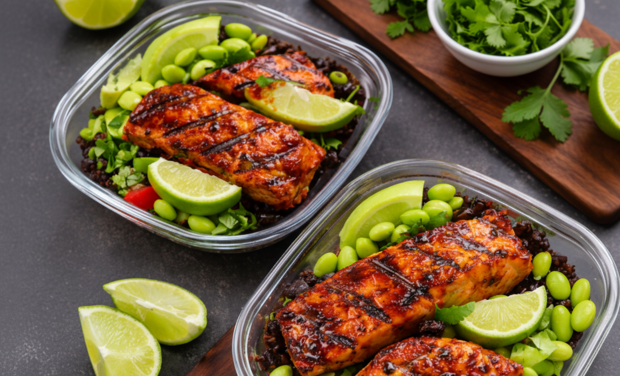 Sweet Chipotle Grilled Salmon in Avocado