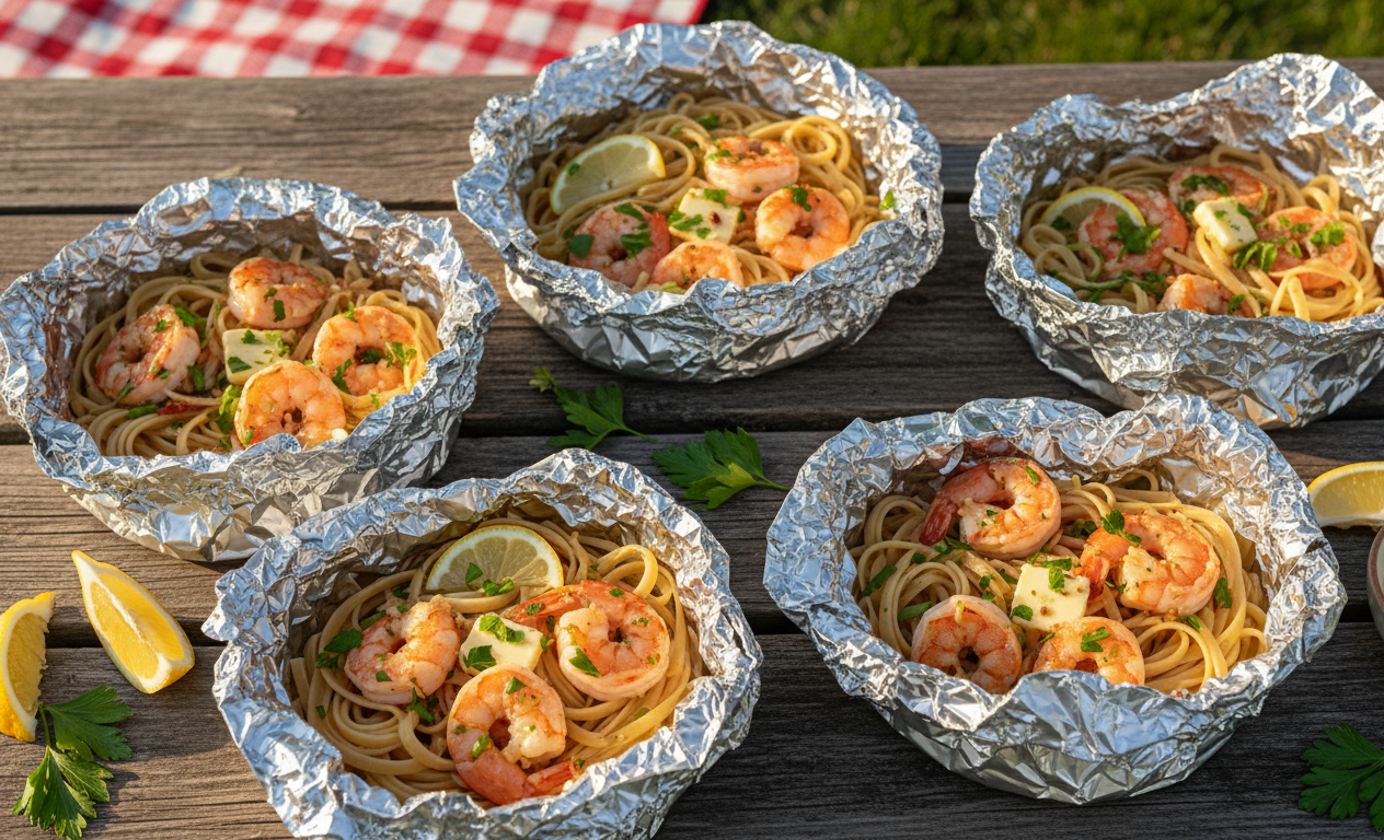 Shrimp Scampi Foil Packets