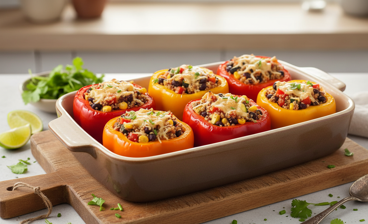 VEGETARIAN STUFFED PEPPERS