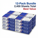 12 x 10.75 Inch Heavy Duty Aluminum Pop-Up Foil Sheets – 12 Pack (200 Sheets Per Box) – 2400 Count Bulk Pre-Cut Foil for Grilling, Baking & Food Storage – Commercial Strength