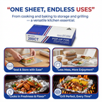 12 x 10.75 Inch Heavy Duty Aluminum Pop-Up Foil Sheets – 4 Pack (200 Sheets Per Box) – 8000 Count Bulk Pre-Cut Foil for Grilling, Baking & Food Storage – Commercial Strength