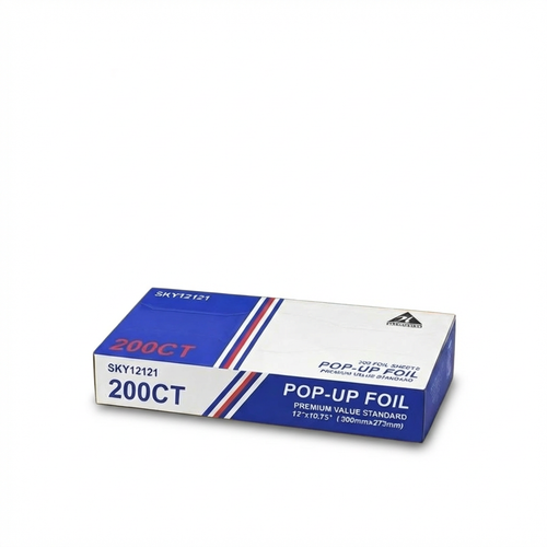 12 x 10.75 Inch Heavy Duty Aluminum Pop-Up Foil Sheets – 4 Pack (200 Sheets Per Box) – 800 Count Bulk Pre-Cut Foil for Grilling, Baking & Food Storage – Commercial Strength