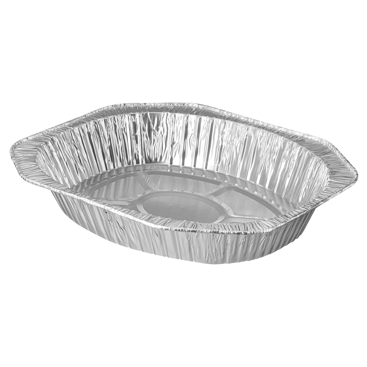 Oval Turkey Aluminum Trays – 50 Pack Bulk Disposable Roasting Pans for Turkey, Large Roasts & Holiday Meals – Heavy Duty Catering Trays – Rhino Aluminum