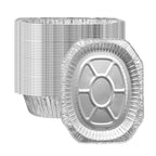 Oval Turkey Aluminum Trays – 50 Pack Bulk Disposable Roasting Pans for Turkey, Large Roasts & Holiday Meals – Heavy Duty Catering Trays – Rhino Aluminum