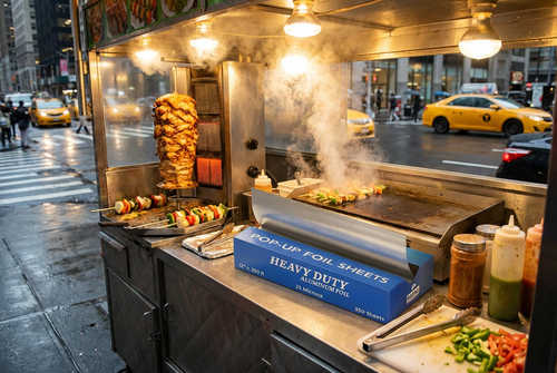 12 x 10.75 Inch Heavy Duty Aluminum Pop-Up Foil Sheets – 300 Count Bulk Pre-Cut Foil for Grilling, Baking, Wrapping & Food Storage – Commercial Strength – Rhino Aluminum