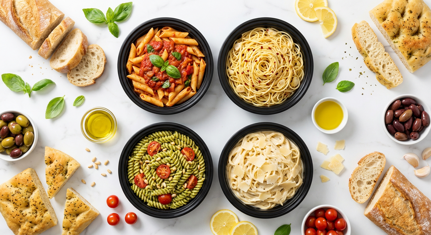 24 oz Black Round Microwave Containers with Lids – 150 Set Bulk Meal Prep & Takeout Food Storage Containers – Stackable, Leak-Resistant & Reheatable – Rhino Aluminum