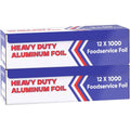 12 Inch Heavy Duty Aluminum Foil Roll – 1000 Ft (2 Pack) Bulk Thick Foodservice Aluminum Foil for BBQ, Catering, Roasting & Food Storage – Commercial Grade
