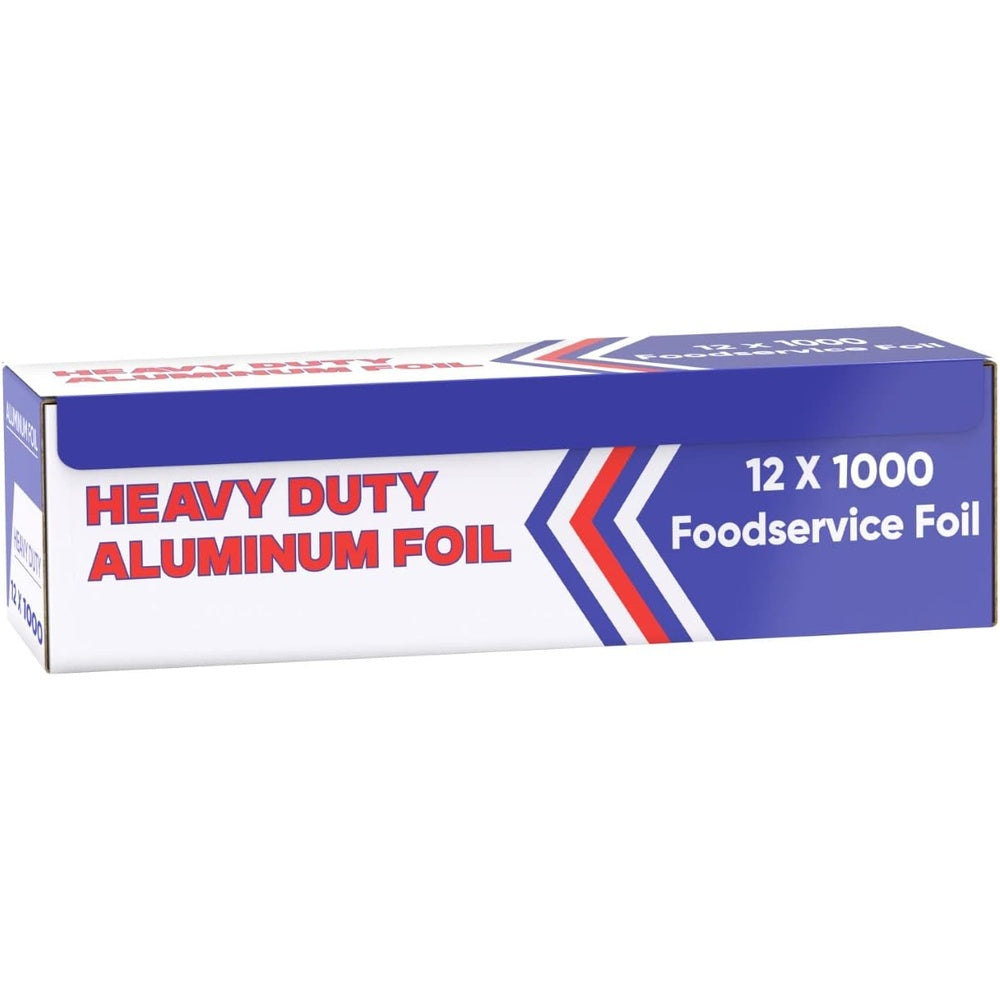 12 Inch Heavy Duty Aluminum Foil Roll – 1000 Ft Bulk Thick Foodservice Aluminum Foil for BBQ, Catering, Roasting & Food Storage – Commercial Grade