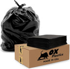 13 Gallon Heavy Duty Kitchen Trash Bags – 2 Mil Thick – 24 x 30 Inch – 200 Count Bulk Garbage Bags for Home, Office & Commercial Use – Ox Plastics